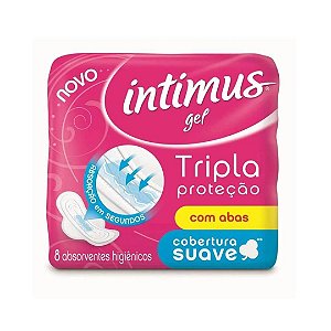 ABSORVENTE INTIMUS GEL C/ ABAS C/8 SUAVE