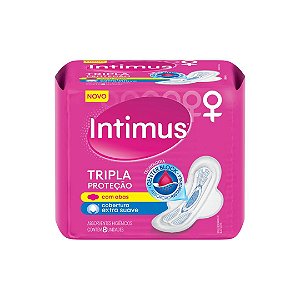 ABSORVENTE INTIMUS GEL C/ ABAS C/8 SUAVE