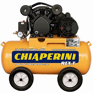 Compressor de ar Média Pressão 10 pcm 50 litros 10 PÉS 50L REX.T Móvel - CHIAPERINI