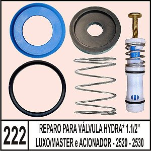 Reparo para Válvula Hydra Luxo e Master 1.1/2" e Acionador - MIX PLASTIC