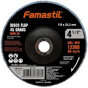 Disco Flap 45º Metal 4 1/2 x 80g - FAMASTIL