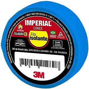 Fita Isolante Imperial Azul 18mmx10m - 3M