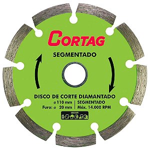 Disco Diamantado Segmentado Eco 110X20mm - CORTAG