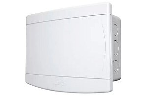 Quadro Distribuição Branco Embutir PVC 8 Polos - LUKMA