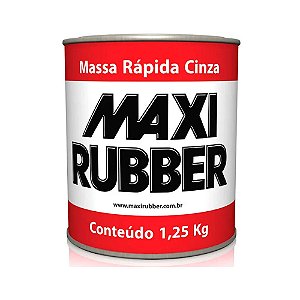 Massa Rápida Cinza 1,25Kg - MAXI RUBBER