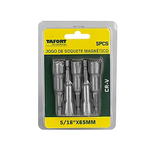 Jogo Soquete Magnético 5/16''x65mm (5 peças) - TAFORT