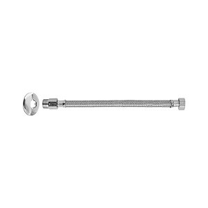 Engate Flexível Aço Inox p/ Água 1/2" 30cm  - BLUKIT