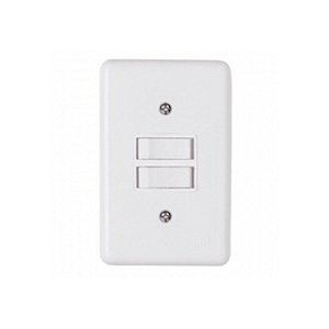 Conjunto Interruptor 1 Tecla Simples + 1 Paralela C/ Placa 4X2 Stylus - ILUMI