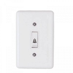 Pulsador Para Campainha 6A 250V C/ Placa 4X2 Stylus - ILUMI