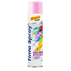 Tinta Spray 400ml Uso Geral Rosa - MUNDIAL PRIME