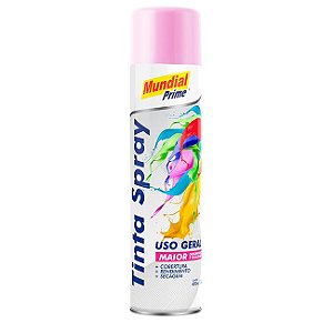Tinta Spray Uso Geral Rosa 400ml - MUNDIAL PRIME