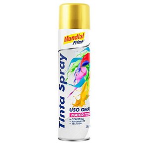 Tinta Spray Metálica Dourado 400ml - MUNDIAL PRIME