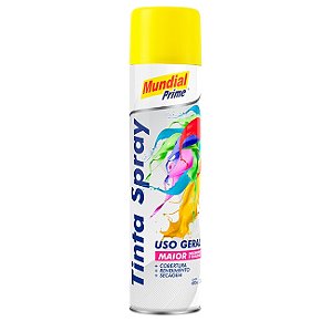 Tinta Spray 400ml Uso Geral Amarelo - MUNDIAL PRIME