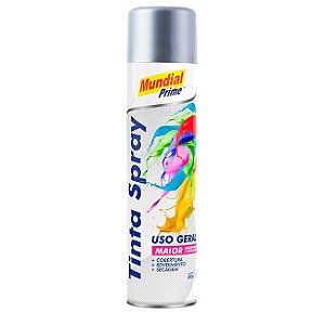 Tinta Spray Metálica Alumínio 400ml - MUNDIAL PRIME