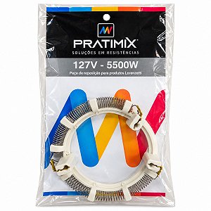 Resistência Chuveiro C/ Suporte Bella 4T 127V 5500W Tipo Lorenzetti - PRATIMIX