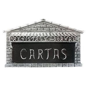 Caixa De Correio Carta Tijolinho Prata 15x15x25cm - 2 IRMÃOS