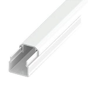 Canaleta PVC Branca S/ Divisória 10X10X2000mm C/ Fita Cx C/ 25 - ILUMI