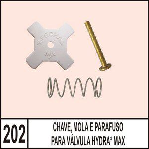 Chave, Mola E Parafuso Para Válvula Hydra Max - Mix Plastic