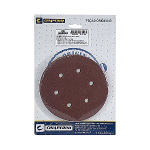 Kit Disco De Lixa C/ Velcro 150mm 6 Furos C/15 - CHIAPERINI