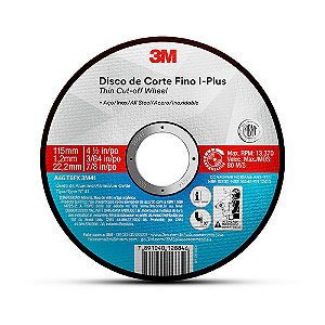 Disco de Corte Fino I-Plus 180X1.6X22 - 3M
