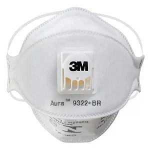 Máscara Respiratória PFF2 C/ Válvula Aura 9322+BR (CA 30594) - 3M