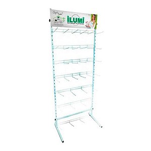 Expositor Aramado Desmontável de Chão C/ 32 Gancheiras - ILUMI