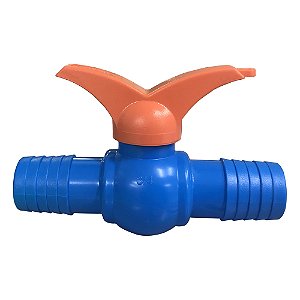 Registro Esfera 3/4" União Dentada Azul Pct C/ 5 - PLASBOHN