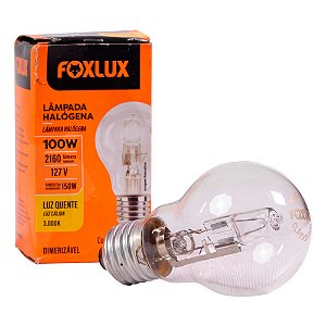 Lâmpada Halógena Clássica 100W 127V - FOXLUX