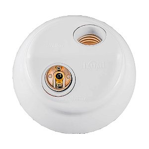 Plafon Branco 100W  P/ 2 Lâmpadas - ILUMI