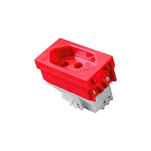 Módulo Tomada Tampa Vermelha 20A 250V I9 - ILUMI