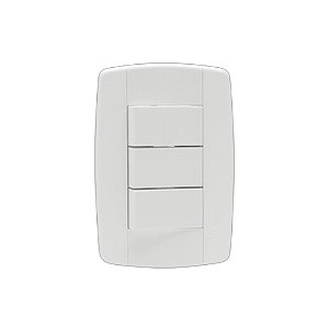 Conjunto Interruptor 3 Teclas Simples C/ Placa 4X2 I9 - ILUMI