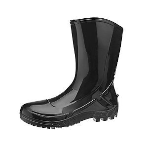 Bota PVC Preta Cano Médio nº 40 (CA 42291) - MARLUVAS