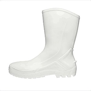 Bota PVC Branca Cano Médio nº 36 (CA 42291) - MARLUVAS