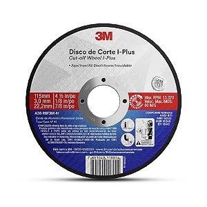 Disco de Corte I-Plus 115X3.0X22.2 - 3M