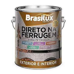 Esmalte Direto na Ferrugem Brilhante Branco 3,6L - BRASILUX