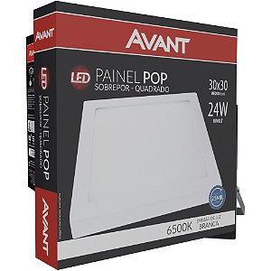 Luminária Led Sobrepor Quadrada 24W 6500K BIV NH1680 - AVANT