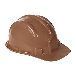Capacete Segurança C/ Carneira Marrom (CA 31469) - PLASTCOR