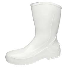 Bota PVC Branca Cano Médio nº 44 (CA 42291) - MARLUVAS