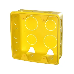 Caixa de Luz Embutir Amarela 4X4 - EMAVE