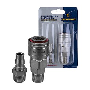 Kit Engate Rápido Macho 3/8" Mod Japones Pro - CHIAPERINI