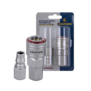 Kit Engate Rápido Fêmea 1/4" Mod Japones Pro - CHIAPERINI