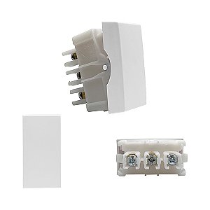 Módulo Interruptor Simples 10A 250V Branco Siena Matte - ALUMBRA