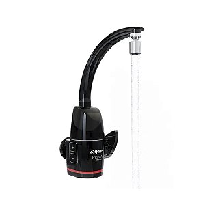 Torneira Eletrônica Prima Preta Parede 5500W 127V - ZAGONEL