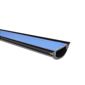 Canaleta PVC de Piso Preta 45X15X2000mm C/ Fita - ALUMBRA
