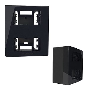 Conjunto Sobrepor 2 Módulos Separados Preta Inova Pro Fácil - ALUMBRA