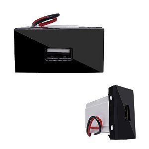 Módulo Tomada USB 2A BIV Preto Inova Pro Class - ALUMBRA
