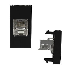 Módulo Tomada RJ45 CAT 5E Preto Inova Pro Class - ALUMBRA