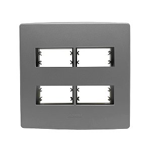 Placa 4X4 4 Módulos Separados C/ Suporte Concreto Siena Matte - ALUMBRA