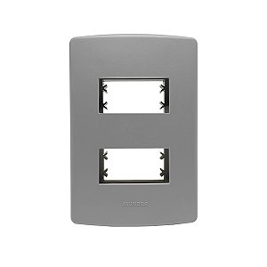 Placa 4X2 2 Módulos Separados C/ Suporte Concreto Siena Matte - ALUMBRA