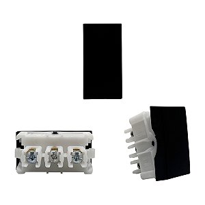 Módulo Interruptor Paralelo 10A 250V Preto Siena Matte - ALUMBRA
